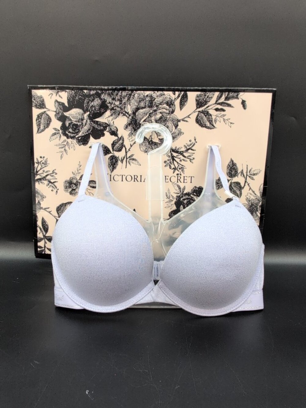 Victoria Secret Pink PINK Wear Everywhere Super Push-Up Bra 32D Purple Cloud
